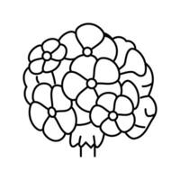 géranium fleur printemps ligne icône vecteur illustration