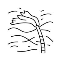 ouragan Pause ligne icône vecteur illustration