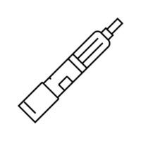 électrique cigarette nicotine ligne icône vecteur illustration