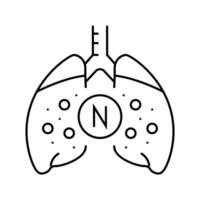 cancer nicotine ligne icône vecteur illustration