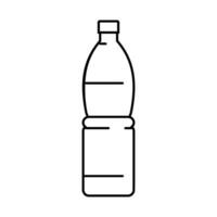 boisson l'eau Plastique bouteille ligne icône vecteur illustration