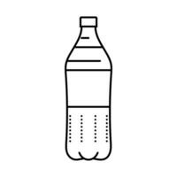 un soda Plastique bouteille ligne icône vecteur illustration