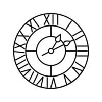 l'horloge vivant pièce ligne icône vecteur illustration