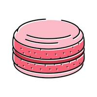 français macarons cuisine Couleur icône vecteur illustration