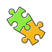 puzzle Solution Couleur icône vecteur illustration