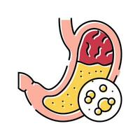 digestif enzymes gastro-entérologue Couleur icône vecteur illustration