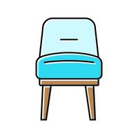 chaise doux confortable Couleur icône vecteur illustration