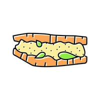 Oeuf sandwich Couleur icône vecteur illustration