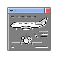 avion conception aéronautique ingénieur Couleur icône vecteur illustration