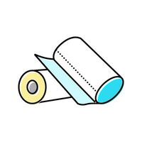 toilette rouleau papier serviette Couleur icône vecteur illustration