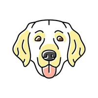 d'or retriever chien chiot animal de compagnie Couleur icône vecteur illustration