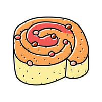 canneberge chignon nourriture repas Couleur icône vecteur illustration
