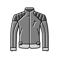 cuir veste branché rétro Couleur icône vecteur illustration