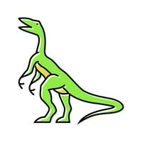 compsognathus dinosaure animal Couleur icône vecteur illustration