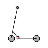 donner un coup scooter enfant loisir Couleur icône vecteur illustration