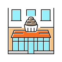 cupcake magasin Couleur icône vecteur illustration