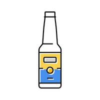 Bière verre bouteille Couleur icône vecteur illustration