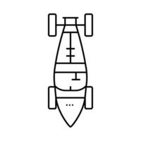 se rallier voiture Haut vue ligne icône vecteur illustration