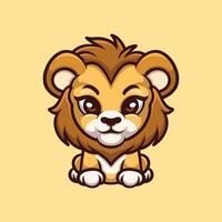 peu Lion dessin animé illustration vecteur