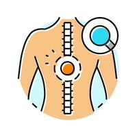 spinal corde une analyse Couleur icône vecteur illustration