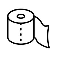 Icône de papier toilette vecteur