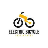 électrique vélo logo concept icône vecteur. Facile conception moderne électrique bicyclette tecnologie vecteur. vecteur