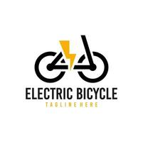 électrique vélo logo concept icône vecteur. Facile conception moderne électrique bicyclette tecnologie vecteur. vecteur