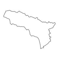 abkhazie Région carte, administratif division de Géorgie. vecteur illustration.