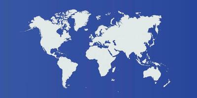 bleu toile de fond de le monde carte vecteur