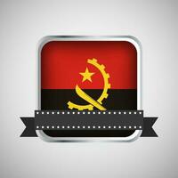 vecteur rond bannière avec angola drapeau