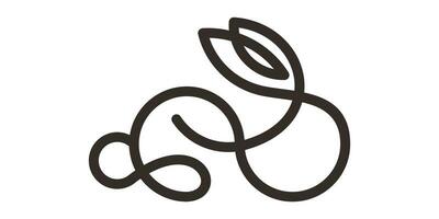 lapin logo conception, création lapin icône avec ligne style abstrait vecteur illustration