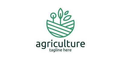 agricole logo conception avec minimaliste ligne style. vecteur