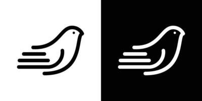 logo conception oiseau ligne icône vecteur illustration