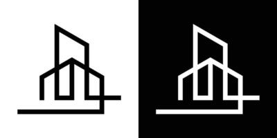 logo conception minimaliste bâtiment moderne icône vecteur illustration