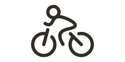 logo conception vélo ligne icône vecteur illustration 5