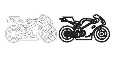 moto icône vecteur illustration ensemble