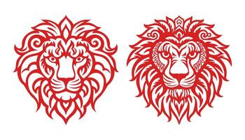 tigre colère visage avec rouge et noir Couleur vecteur illustration mascotte logo vecteur
