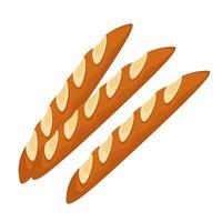 Frais cuit baguette pain vecteur illustration logo