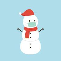 bonhomme de neige dessin animé vecteur. bonhomme de neige porter une hiver thème. graphique Ressource à propos hiver et Noël pour contenu , bannière, autocollant étiquette et salutation carte. vecteur