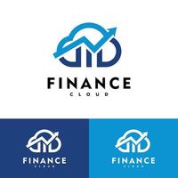 comptabilité et finances logo cloud concept vector illustration graphic design