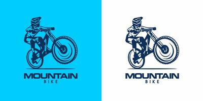 logo de vélo de montagne vecteur