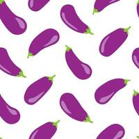 sans couture modèle avec violet aubergine. délicieux légume impression pour Naturel aliments. vecteur graphique.