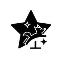 icône de glyphe noir spectacle de formation pour animaux de compagnie vecteur