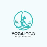 yoga logo conception modèle, méditation classe logo conception vecteur