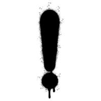 vaporisateur peint graffiti exclamation icône pulvérisé isolé avec une blanc Contexte. graffiti mise en garde icône avec plus de vaporisateur dans noir plus de blanche. vecteur illustration.