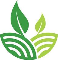 vert feuille paysage la nature vecteur logo