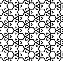 motif abstrait sans couture noir et blanc. arrière-plan et toile de fond. conception ornementale en niveaux de gris. vecteur