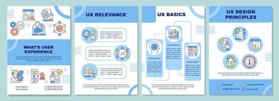 modèle de brochure d'expérience utilisateur vecteur