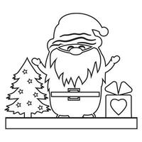 Noël gnome Père Noël noël, Noël personnage, isolé vecteur illustration