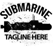 gratuit vecteur silhouette sous-marin illustration